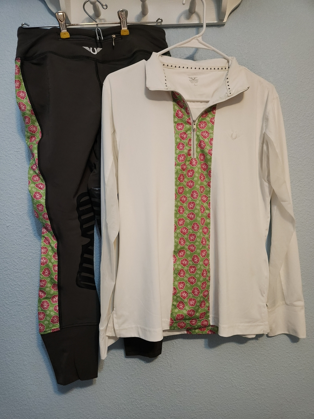 TUFF RIDER Zip Top & Charcoal Set with  Watermelon Trim